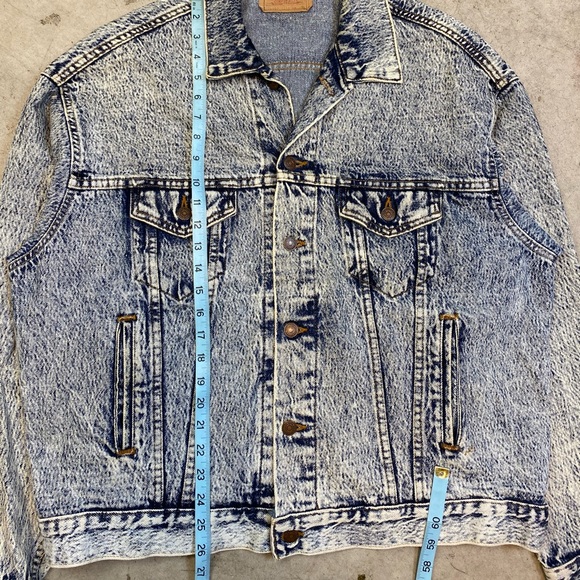 Vintage 80s Levis Denim Trucker Jacket Acid Wash 70507-0510 - Picture 5 of 5